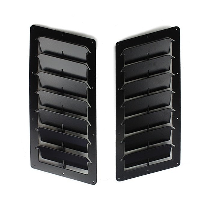 Large Angular Universal Hood Louvers | Track-Ready Hood Louvers