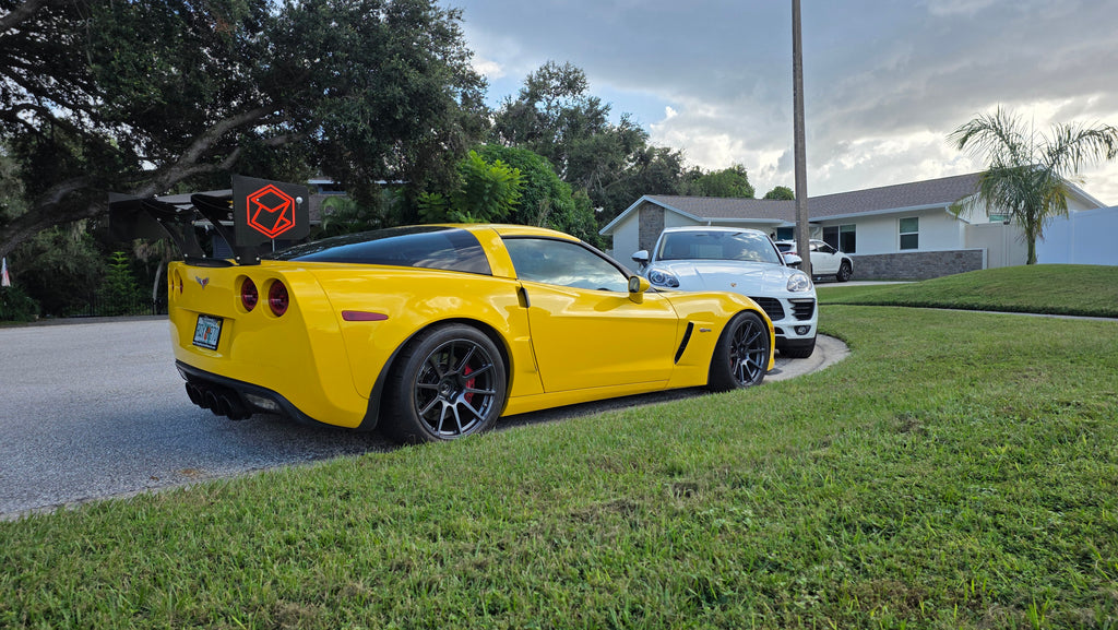 Satin gunmetal GTS10R Trackspec Forged Wheels on C6 Z06